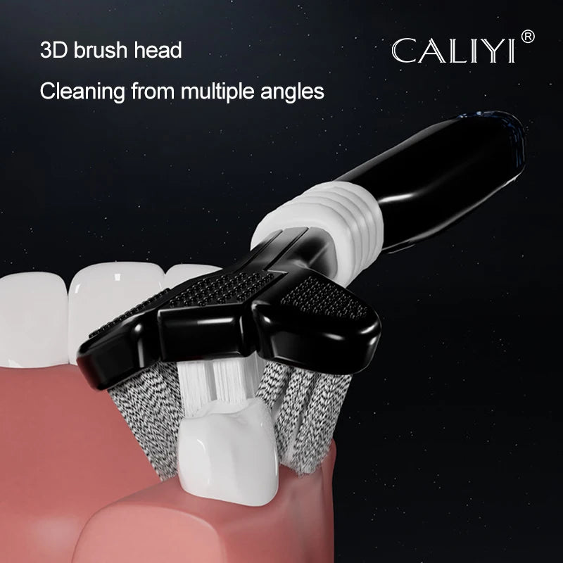 2pcs Toothbrush Three-sided Soft Bristle Teeth Whitening Brushes Comprehensive Cleaning Family Toothbrushes Dental Oral Care Vue