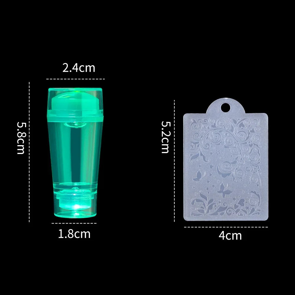 Colorful Nail Seal Stamping Nail Art Tool Nail Stamping Plates Silicone Stamper Stamping For Nails Accessories Manicure Vue