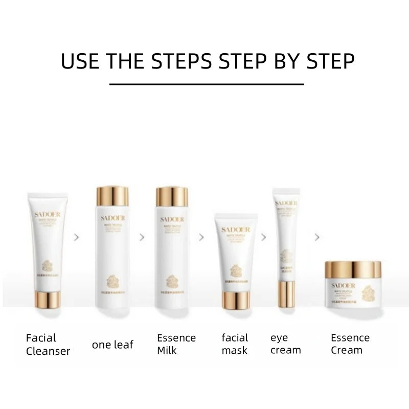 White Truffle Skin Care Six-Piece Set, Rich in Centella Asiatica Extract, Niacinamide and Other Skin-Beneficial Ingredients, Paired with Various Beautifying and Moisturizing Ingredients to Replenish the Skin's Moisture, Leavi Vue