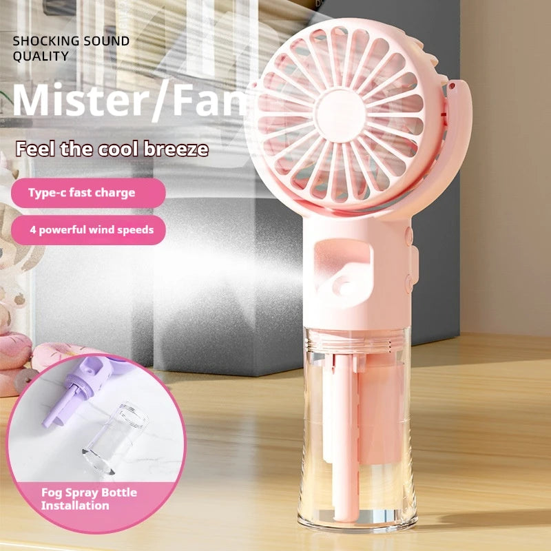 Wearable Handheld Mini Fan Outdoor Portable Cold Air Spray