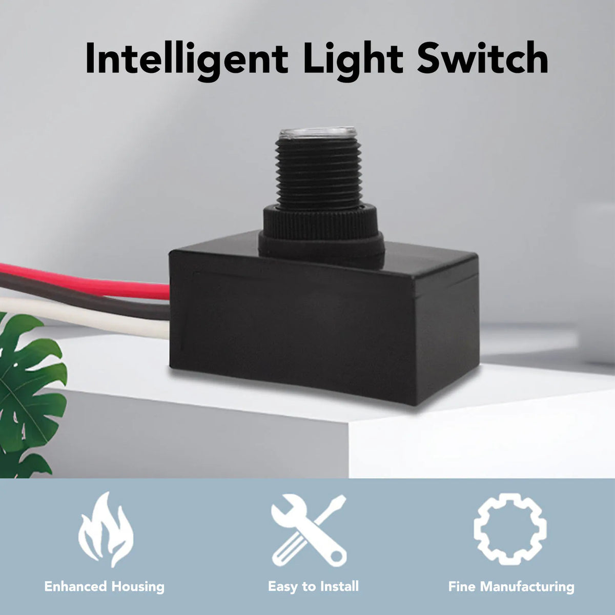 Photocell Light Sensor IP65 Proof Level Multifunctional Compact Outdoor Photoelectric Light Control Photocell Sensor Vue