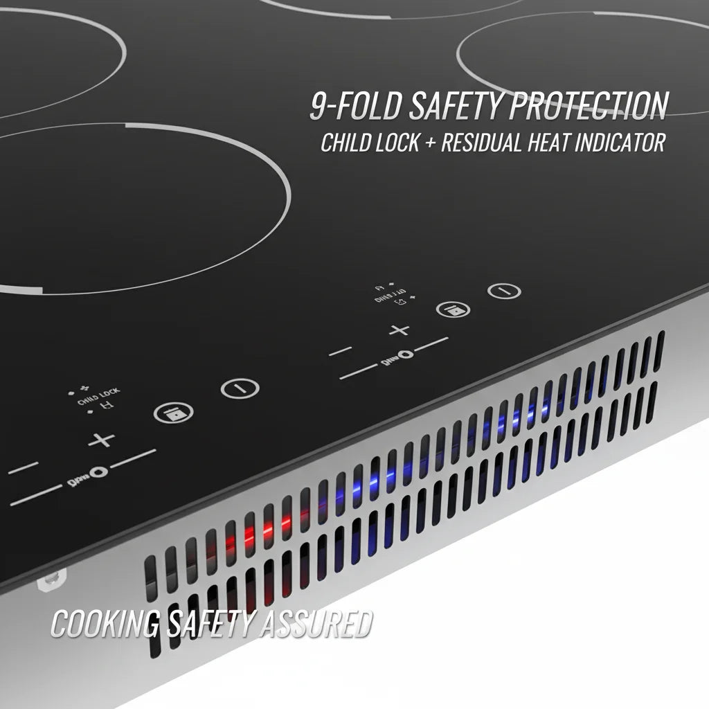 3000W 4-Burner Electric Ceramic Cooktop | Touch Control Electric Ceramic Cooktop Vue