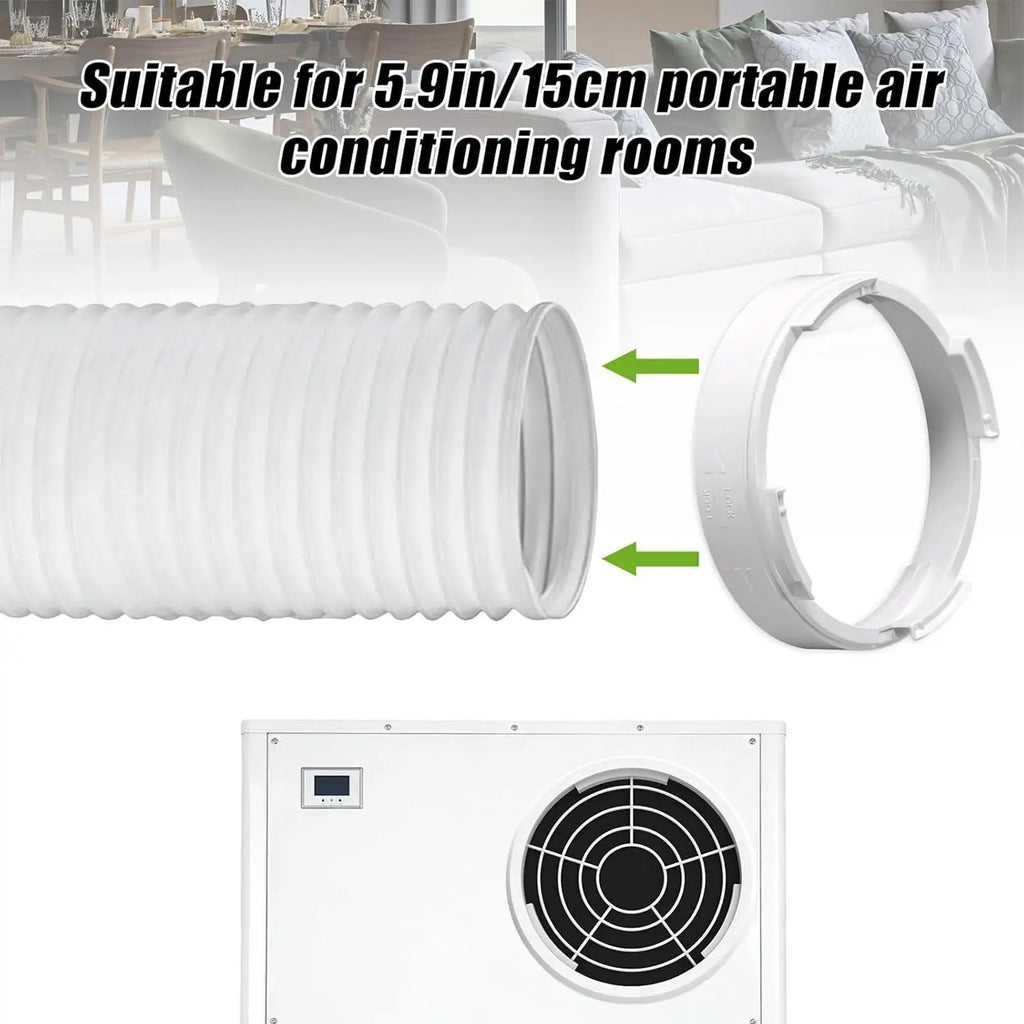 Universal Portable AC Round Exhaust Hose Coupler Secure Fit Adapter for Dorm Room Apartment Home Small Space Living Bedroom Vue