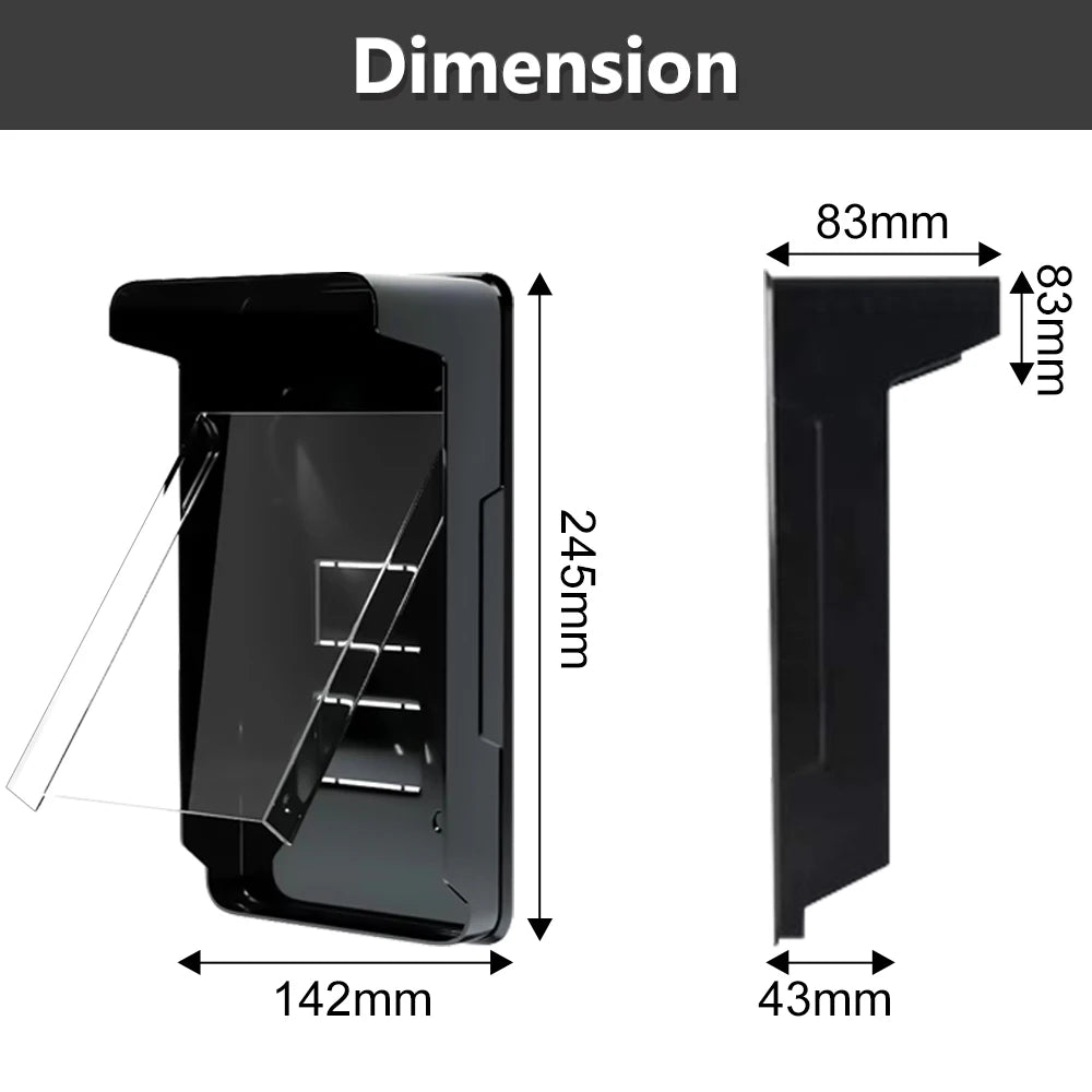 Outdoor Rain-Proof Cover for Access Control System Facial Recognition Device Door Intercom Rain Protection Waterproof Sunshade Vue