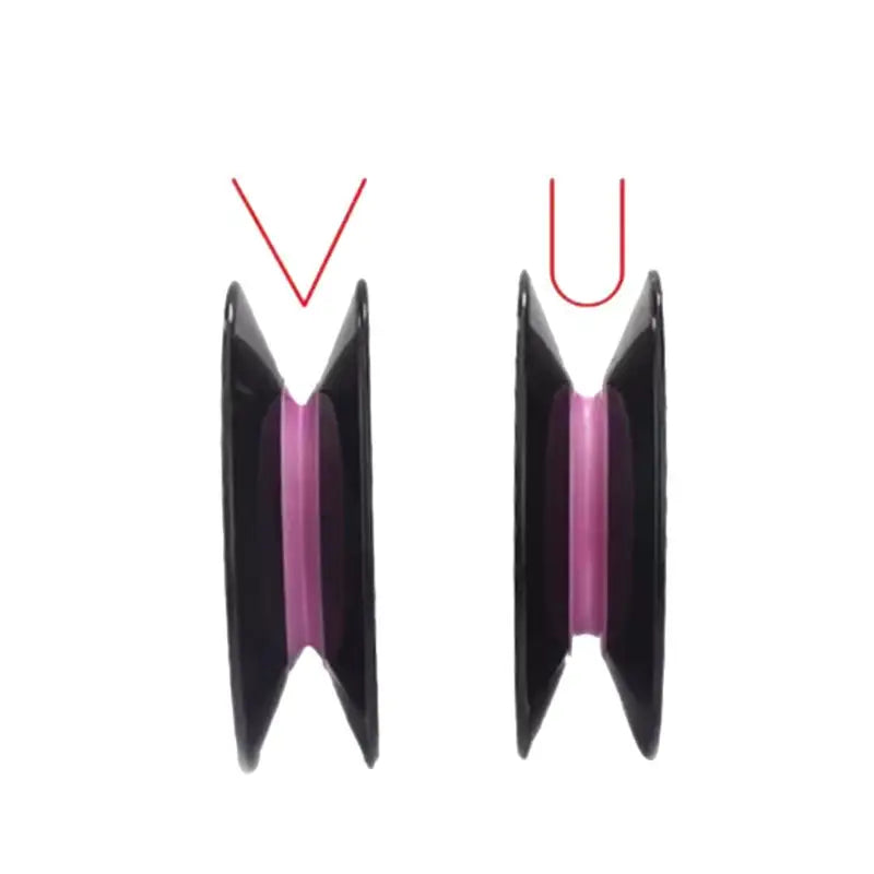 2Pcs 1004 U-Groove & V-Groove Ceramic Guide Wheel, Wire Winding Machine Pulley Combination Wire Guide Wheel Vue