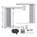 ABS Material Window Air Conditioner Side Panel Foldable Design Dustproof Function Air Conditioner Baffle Heat Insulation Vue White