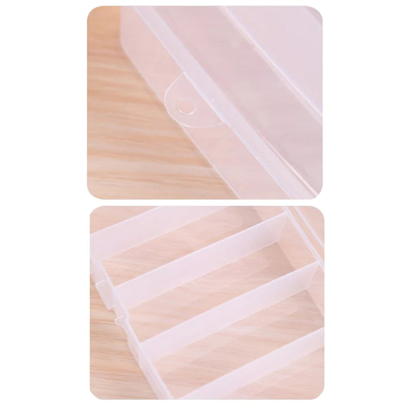 5/6-Grid Portable Plastic Storage Box Dust Proof Hair Clips Jewelry Organizer Household Travel Small Accessories Container Case Vue