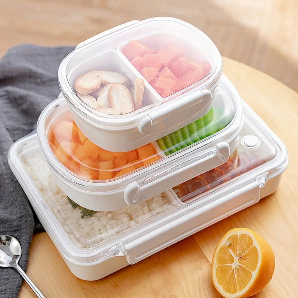 Heat-resistant Lunch Box Leakproof Divided Compartment Fruit Storage Box Portable Refrigeratable Food Storage Box Students Vue