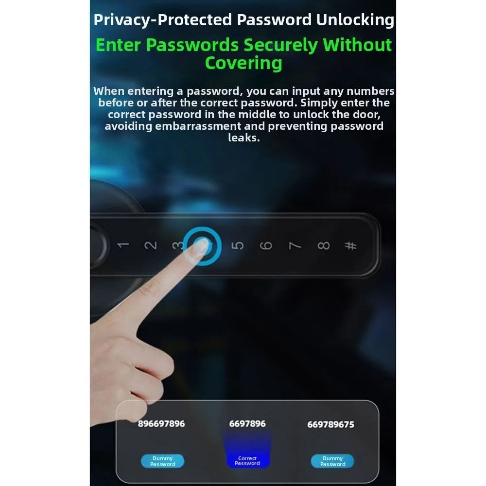 Remote Lock Smart Fingerprint Door Lock Smart Password Electronic Digital Door Handles Bluetooth WiFi Gateway Vue