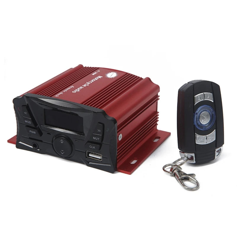 4 Channel High Power Motorcycle Speakers Mp3 Anti-theft Alarm Motorcycle Audio System Vue