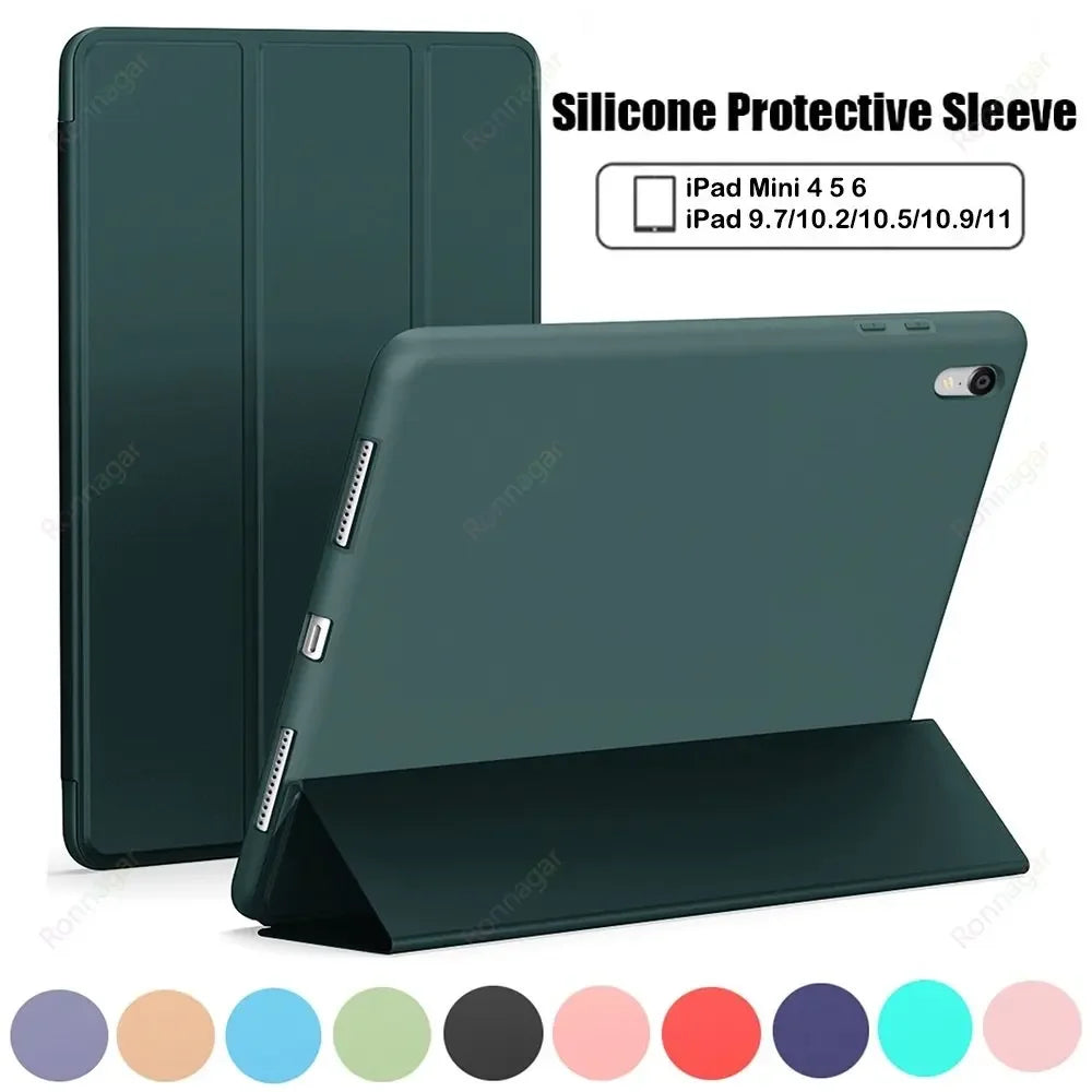 Ronnagar Silicone iPad Case – Air, Pro 11, 9th/10th Gen & More Tablet Case Vue
