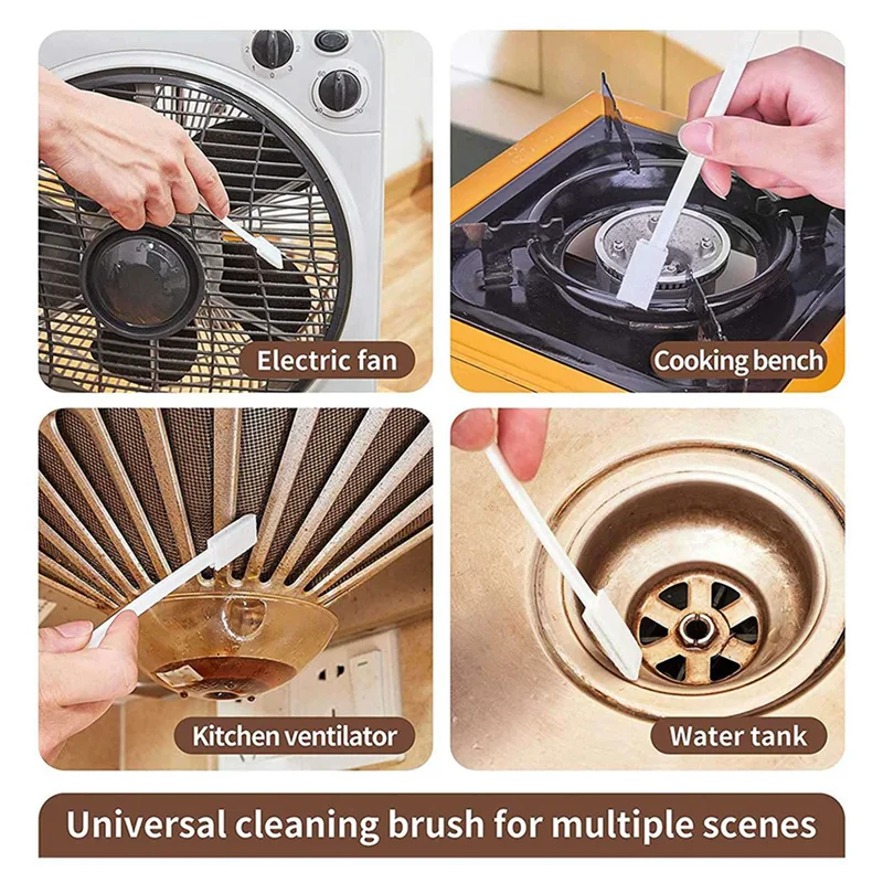 ABKW-56PCS Disposable Toilet Brush Crevice Cleaning Brushes,For Toilet Corners,Window Grooves,Door Rails,Keyboards,Blinds,Etc Vue White CN