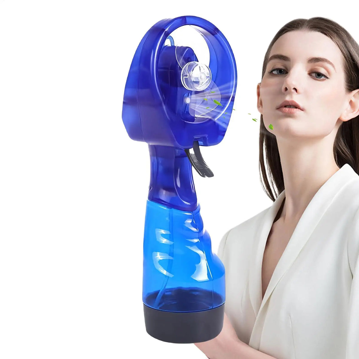 350ml Portable Mist Fan, Outdoor Air Cooler with Water Tank, Cooling Device for Desk Camping Hiking, Rechargeable USB Vue