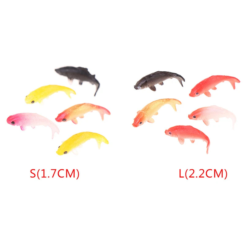 5pcs DIY Decorative Goldfish Figurines Dollhouse Miniature Model Fish Carp Simulation Animals For Kids Toys Home Decor Vue