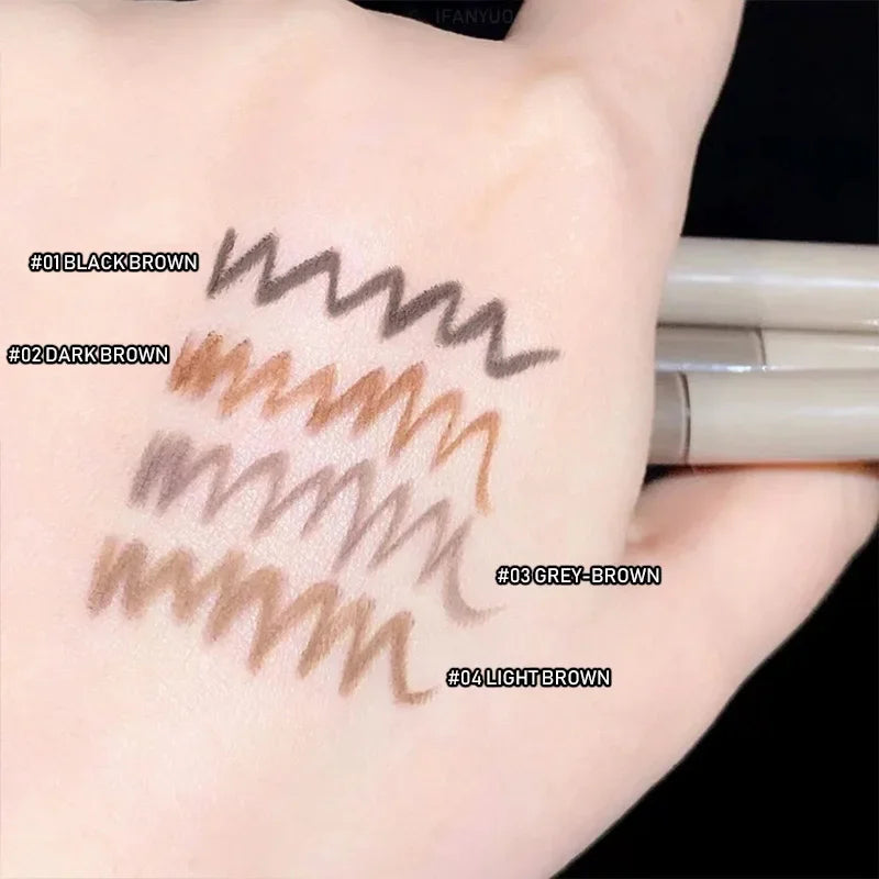 Eyeliner Lying Silkworm Gel Pencil 2in1 Waterproof Long-lasting Non-Smudge Black Brown Eyebrow Pen for Beginner Makeup Cosmetics Vue