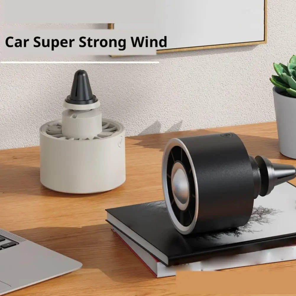 Powerful Wind Car Air Outlet Aromatherapy Fan Colorful Car Air-conditioning Truck Clip Small Fan 2026 USB Charging Mini Car Fan Vue