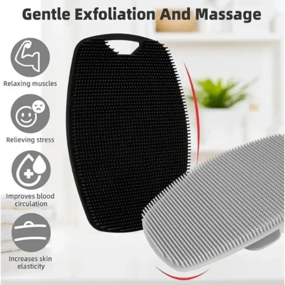 Silicone Body Scrubber Exfoliating Bath Brush Handheld Shower Vue