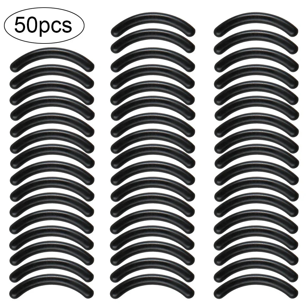 10/20/50PCS Makeup Curler Curling Styling Tool Women's Lash Rubber Curler Refills Pads Eyelash Beauty Eyelashes Replacement Pads Vue M109 50pcs Black