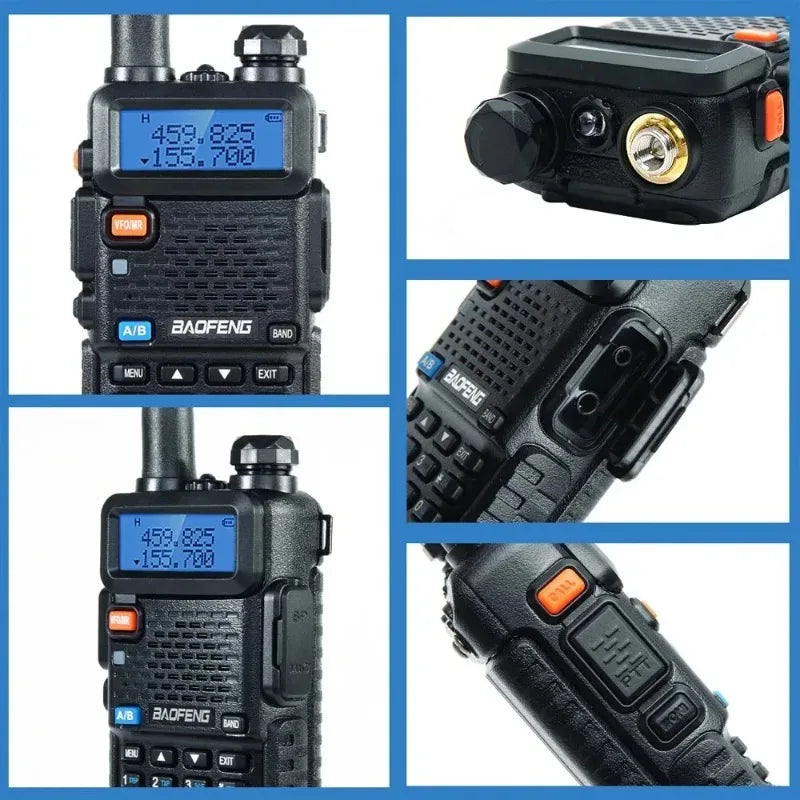 Baofeng UV-5R Radio Ham Radio Handheld UV5R Long Range Dual Band Rechargeable Two Way Radio Walkie Talkies for Hunting Camping Vue