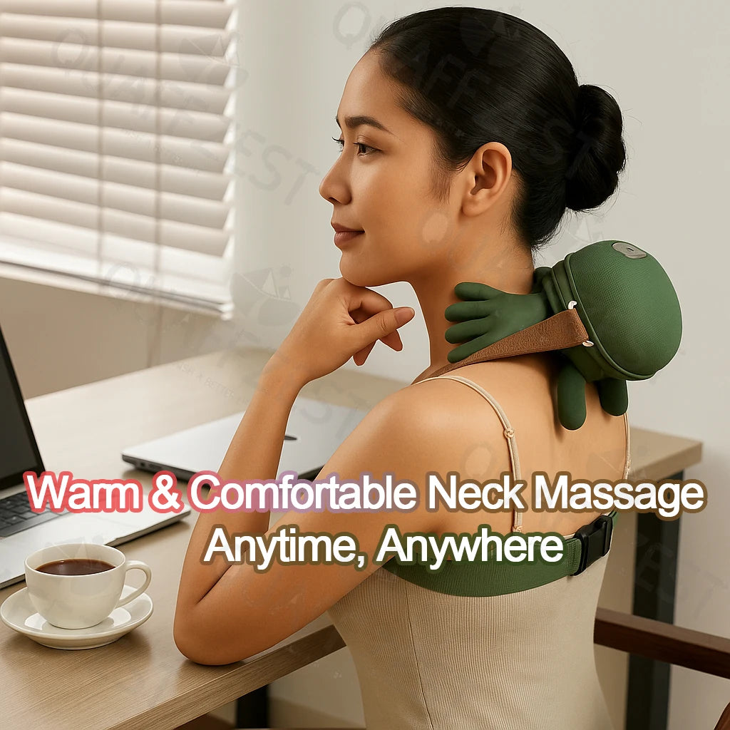 Bionic Finger Neck Shoulder Massager Wireless Neck Cervical Trapezius Kneading Massage Shawl Brushless Motor Neck masajeador Vue