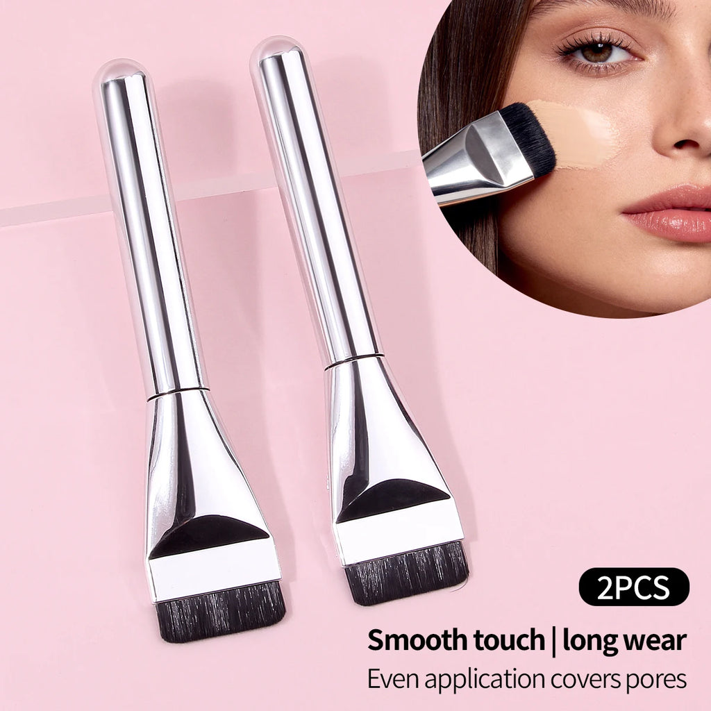 Ultra-thin foundation makeup brush, high-density facial and body Kabuki makeup brush, seamless concealer makeup brush for founda Vue