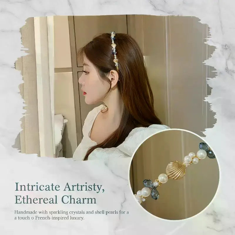 1PC Starfish Shell Pearl Headband Ocean Forest Style Shell Garland Hairband Suitable For Beach Vacation Vue