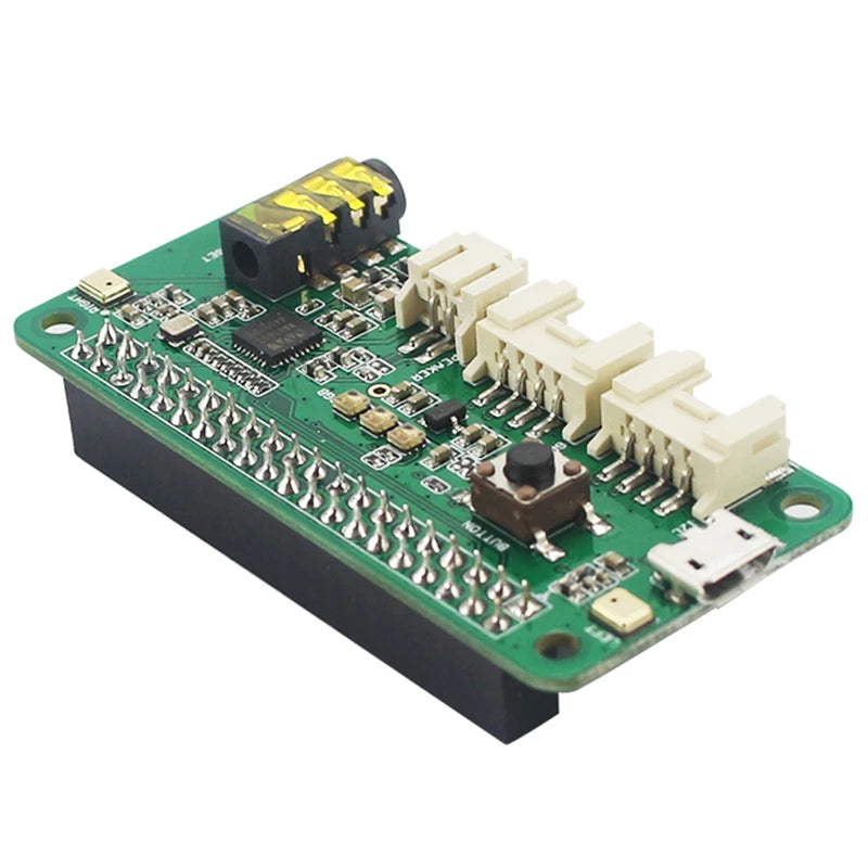 Hot-Respeaker 2-Mics Pi Hat For Raspberry Pi 4 Model B Voice Module Dual Microphone Array For Raspberry Pi Zero 3B Vue green