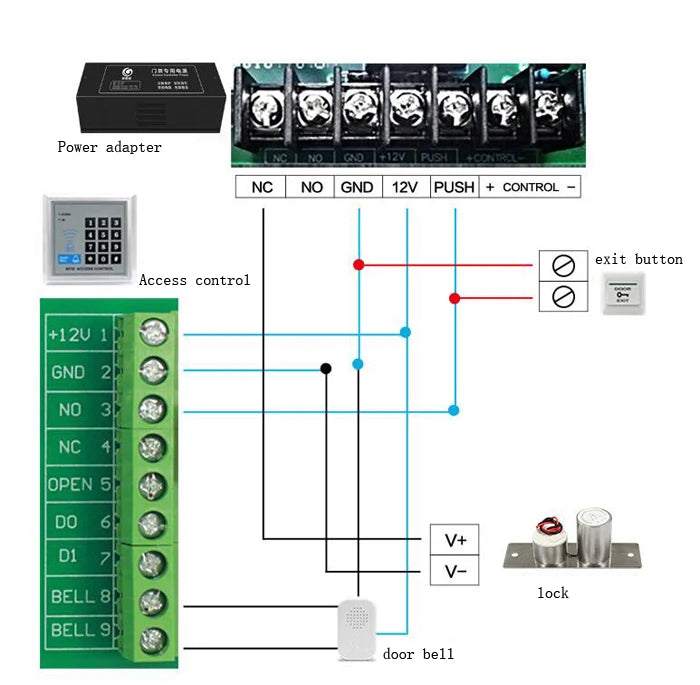 Gate Door Access Control System Electric Magnetic Glass Door Lock Rrop Bolt Deadbolt Door Opener Automatic Gate Lock Vue