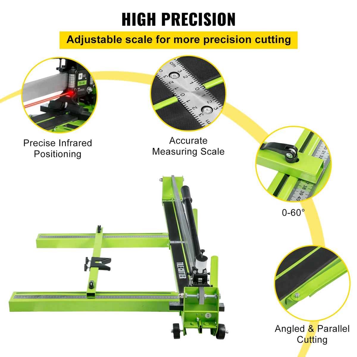 SucceBuy Manual Tile Cutter Infrared Laser Positioning Floor Push Knife Professional Hand Tool for Cutting Porcelain Ceramic Vue