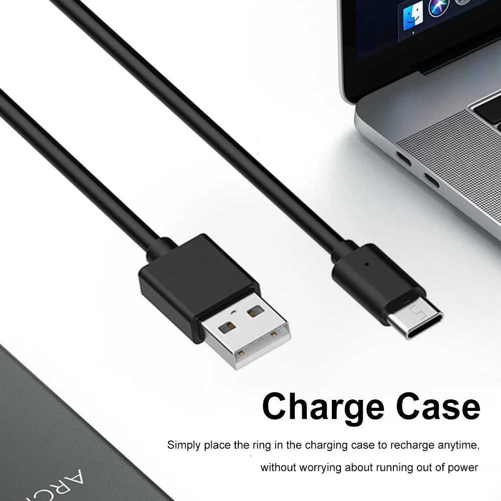 Compatible for Oura Ring Gen 4 Charging Case, Portable Wireless Charger Dock with Built-in Battery & Safe Protection + USB-C Vue