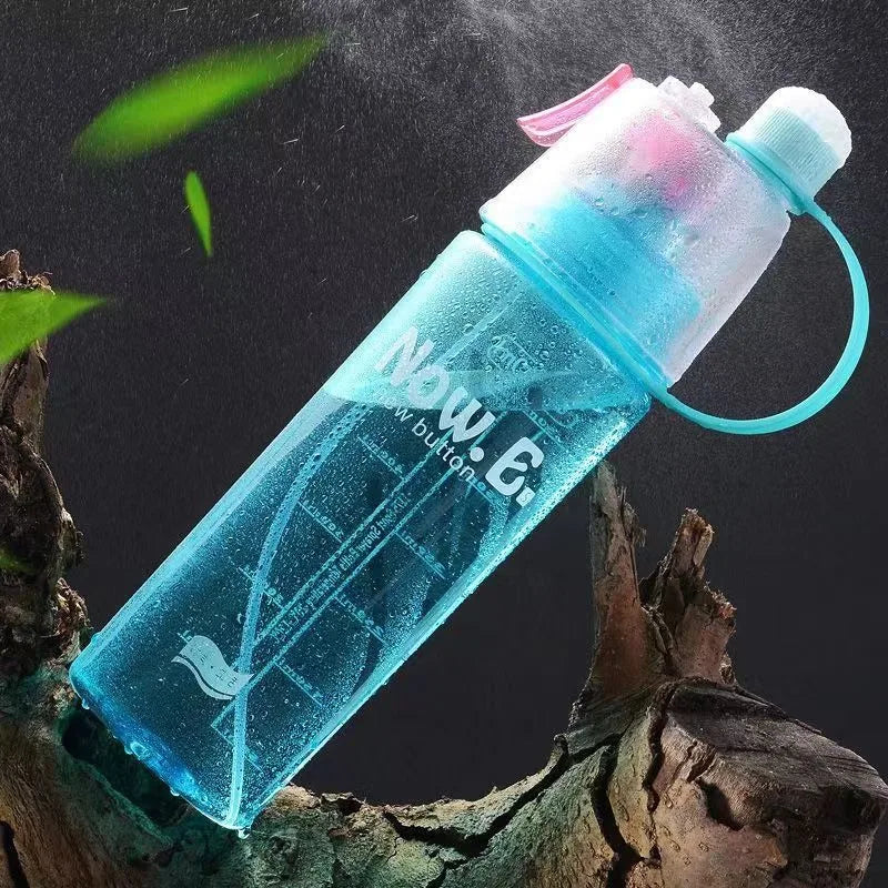 Spray Misting Water Bottle Portable for Outdoor Sports Summer Cooling Hydration Plastic Cup for Men Women Travel Vue