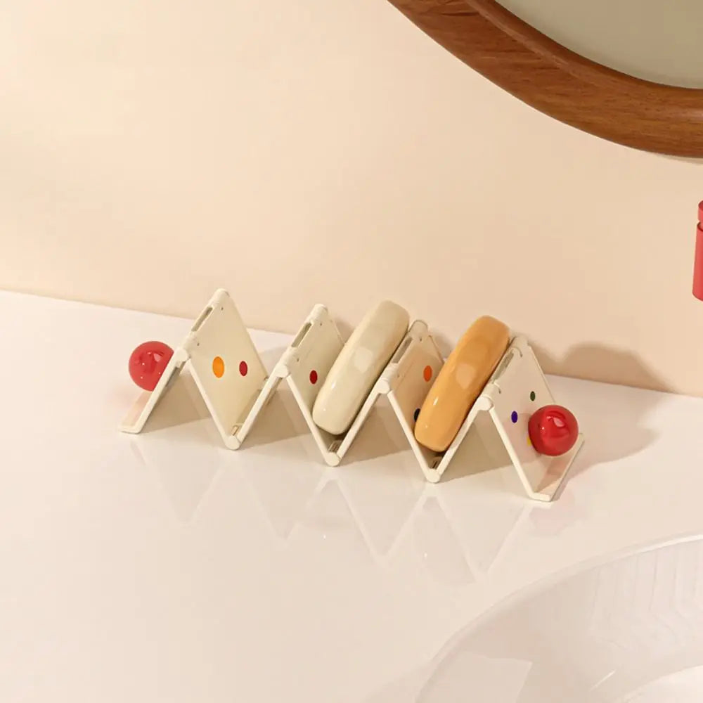 Household Extendable W-Shaped Soap Holder Foldable Non-slip Plastic Soap Dish Easy To Clean Space Saving Sponge holder Gym Vue