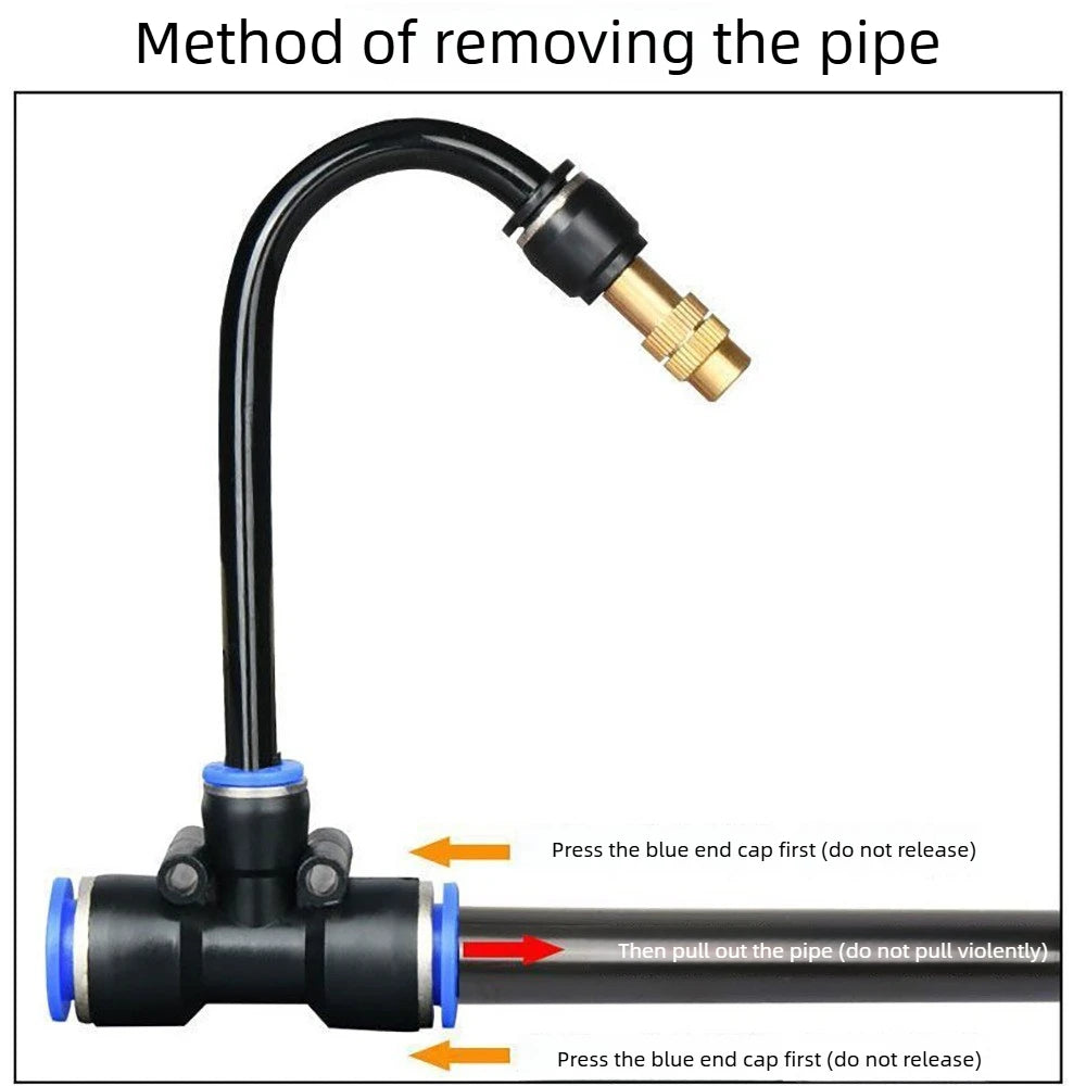 58mm Adjustable Universal Garden Sprinkler Head Detachable Rotating Spray Nozzle Auto Plant Watering Misting Irrigation Vue