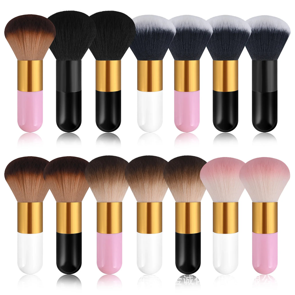 Single Makeup Brush Custom Private logo Large Makeup Powder Foundation Glow Body Brush Soft Fluffy Kabuki Blushes 10pcs Vue