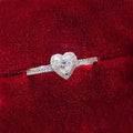 Huitan Heart CZ Ring – Silver Women's Wedding & Engagement Band Fashion Ring Vue T0436 10