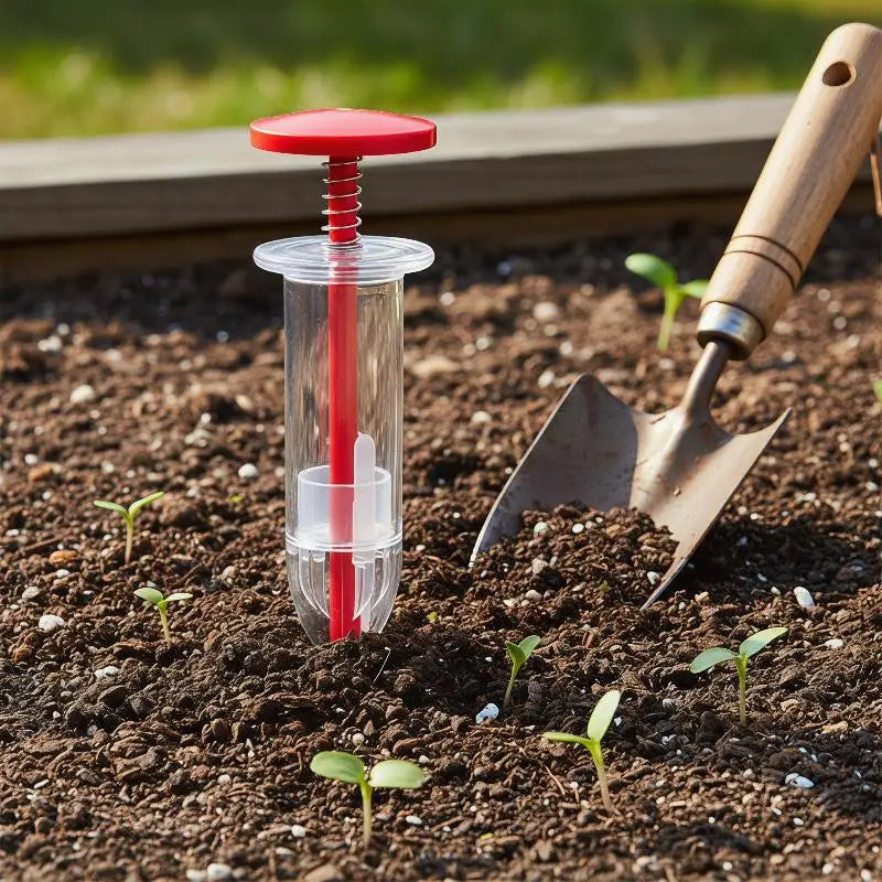 Handheld Seed Dispenser Mini Manual Seeder Tool Garden Planting Vue