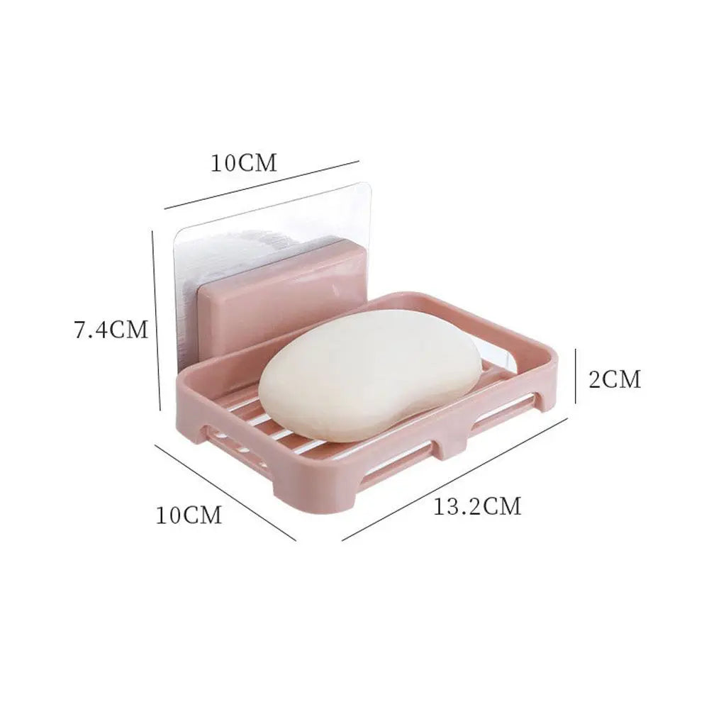 Plastic Self-Adhesive Container Bathroom Bathroom Accessories Wall Mounted Soap Dishes Soap Holder Organizer Storage Rack Vue