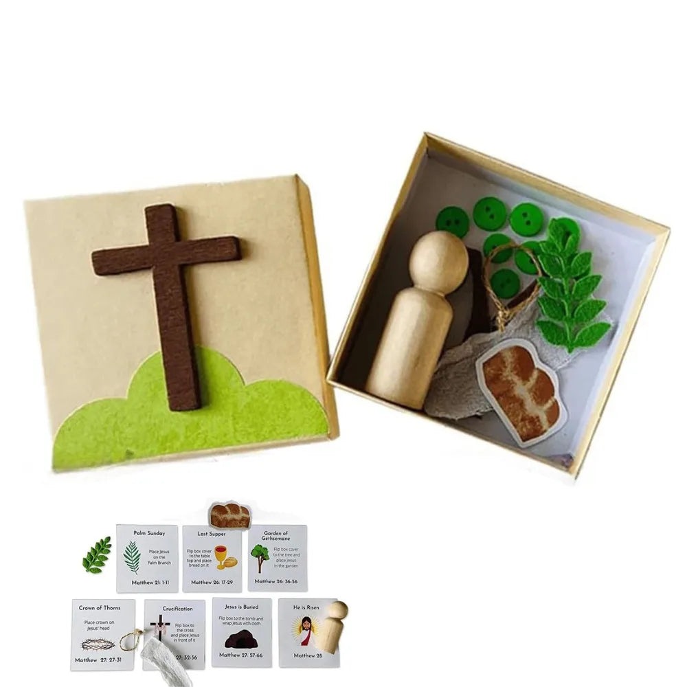 Multi-purpose DIY Easter Holy Week Box Mini with Storage Box Holy Week Gift Set Reusable Easter Vue Holy Week Box