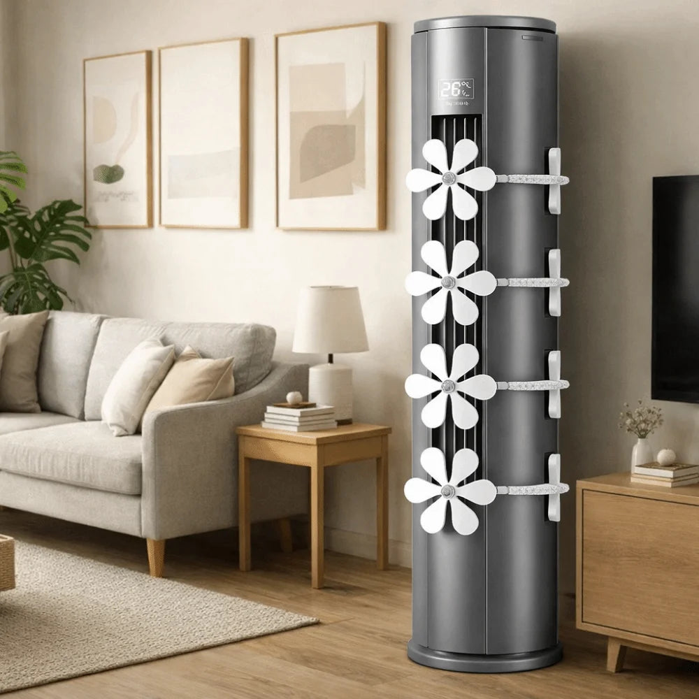 Wall Mounted Air Conditioning Ventilator Adjustable Anti Direct Blowing Air Conditioner Windshield Windmill Shaped Plastic Vue