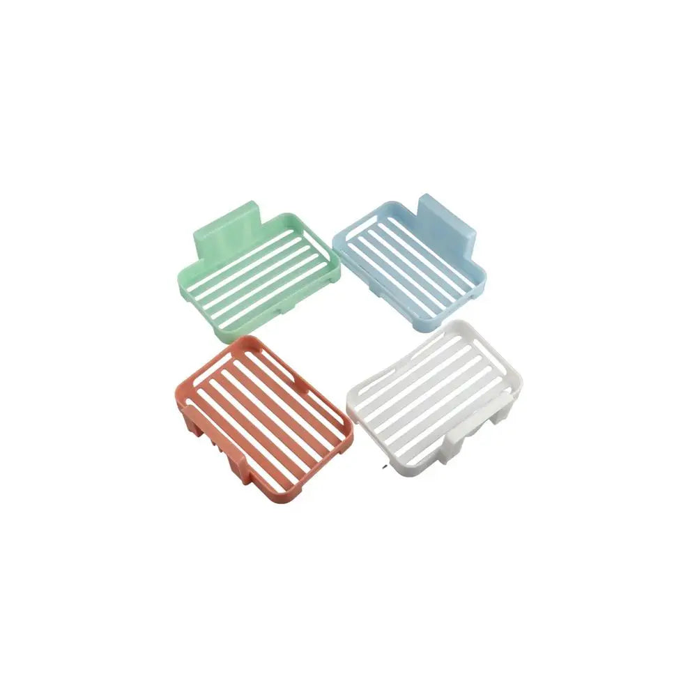 Plastic Self-Adhesive Container Bathroom Bathroom Accessories Wall Mounted Soap Dishes Soap Holder Organizer Storage Rack Vue