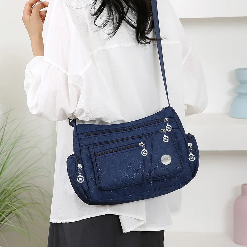 Square-shaped Versatile Men's Women's Crossbody Bag Large Fabric