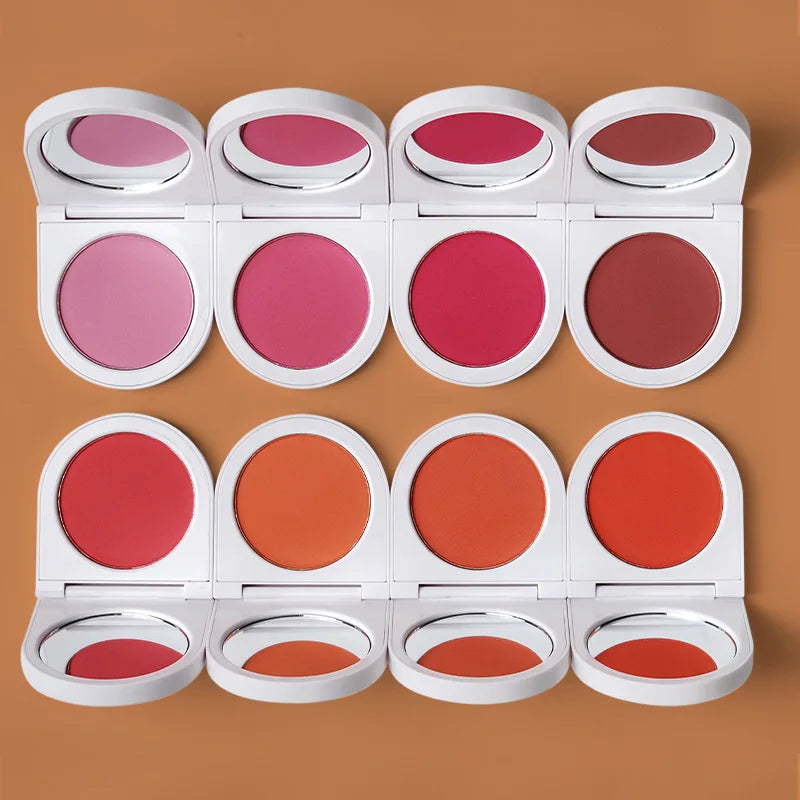 Makeup Blush Custom Logo Nourishing Facial Cheek Contour Peach Blusher Palette Women Matte Pressed Powder Cosmetics Bulk 5pcs Vue