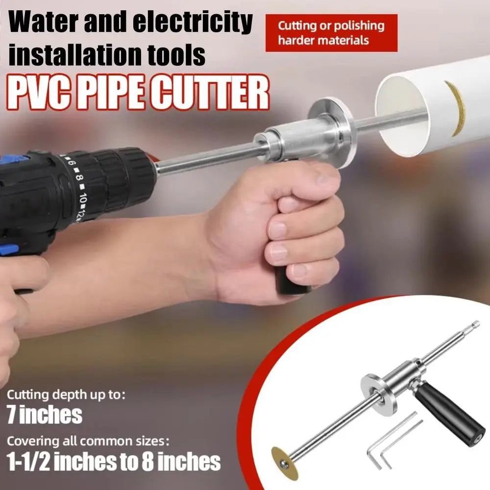 Diamond Grit Cutting Wheel PVC Pipe Cutter Adjustable Cutting Depth Stainless Steel Internal Plastic Pipe Cutter Five Blades Vue