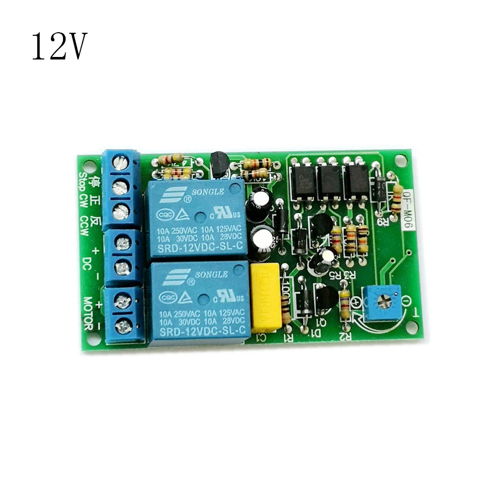 12V/24V Motor Drive Module Forward and Reverse DC Drive Board 0-10 Second Timeout Range Bridge Drive with Timeout Automatic Stop Vue