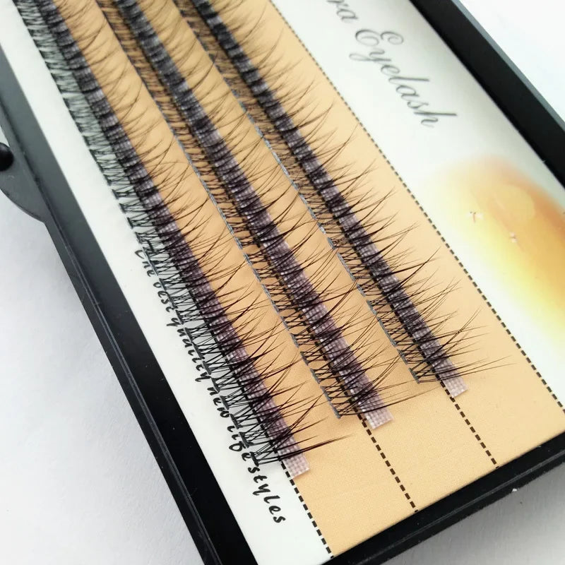The latest Korean pop fishtail type Fashion dovetail fly eyelash Two long middle short plant grafting false eyelashes wholesale Vue