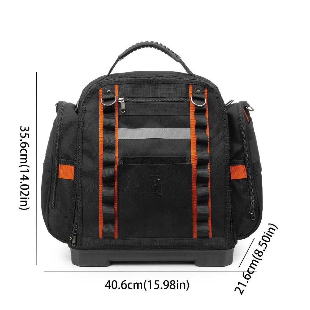 Durable Heavy Duty Tool Bag Adjustable Strap Oxford Material Organizer Case Thickened Wear-Resistant Portable Storage Work Use Vue