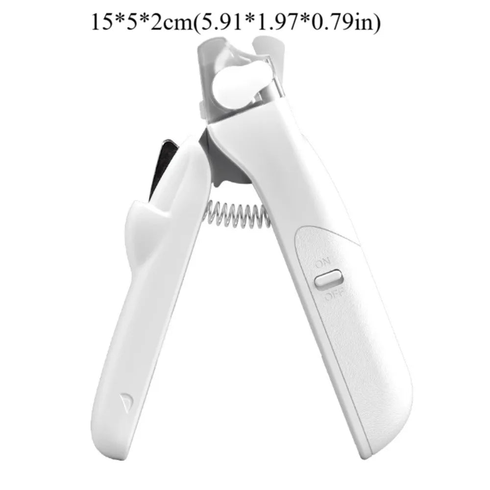 With LED Pet Nail Clipper Splash Guard Labor-saving Pet Nail Trimmer High Hardness Spring Design Pet Nail Cutter Vue