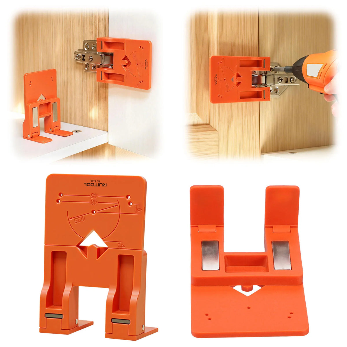 Magnetic Cabinet Door Hinge Alignment Jig & Spacer Tool Cabinet Hinge Jig Vue