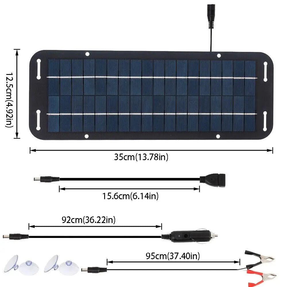 30W Power Solar Panel Kit IP65 Waterproof Portable Design 12V Solar Panel High Efficiency Double-Headed Clip Vue