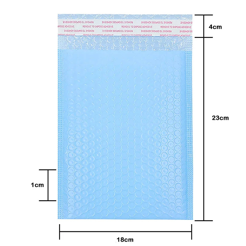 50Pcs Bubble Envelope Self Seal Blue Shipping Packaging Packing Bag Small Business Supplies Mailer Delivery Package Bags Office Vue